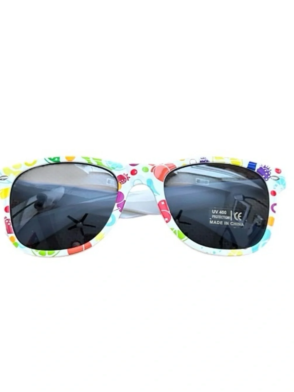 NWT Set of 6 mat unisex Carbliss Floral Print White Sunglasses - Fun Shades